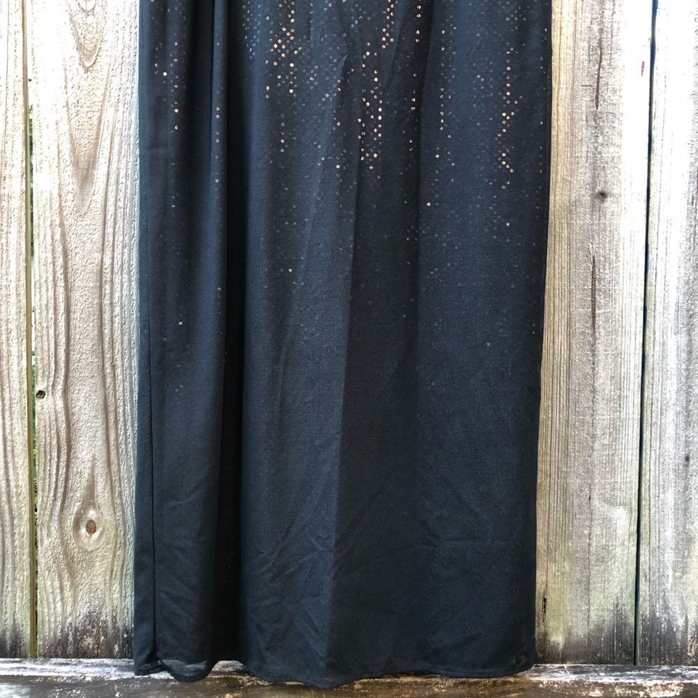 Vintage Onyx Nite by Wendye Chaitin Sparkle Maxi Skirt Size 10 Back Slit Formal - Picture 3 of 13